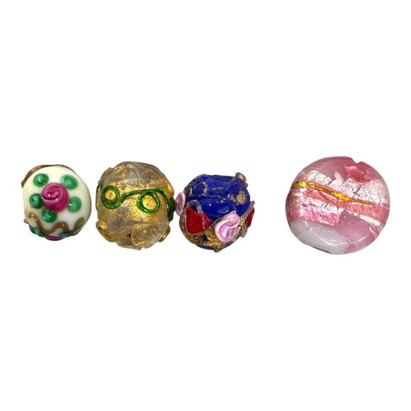 Lot of 10 Handcrafted Lampwork Glass Beads Mixed Color Artisan Jewelry Making - Picture 2 of 12